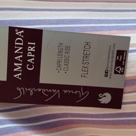 Amanda Colorful Striped Capri Size 22W. - Picture 2 of 7